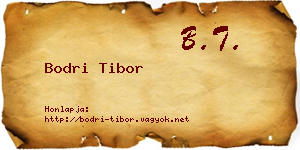 Bodri Tibor névjegykártya